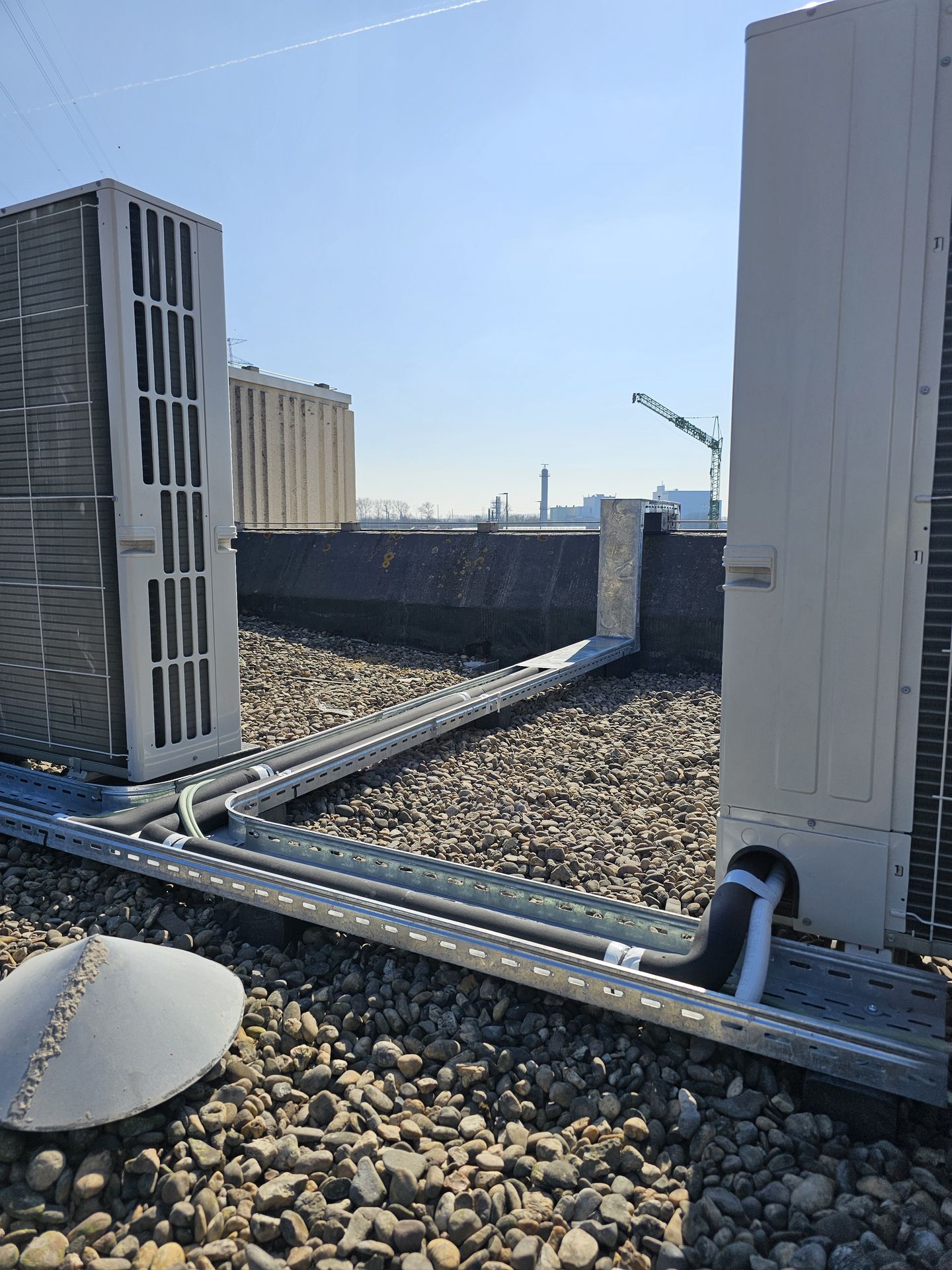 HVAC HVAC unit op dak van een gebouw